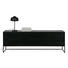 LOWBOARD - Schwarz, Design, Leder/Holz (180/60,5/44cm) - Ambia Home LOWBOARD - Schwarz, Design, Leder/Holz (180/60,5/44cm) - Ambia Home