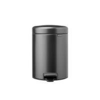 KOŠ S NOŽNOM PAPUČICOM  5 l  New Icon  - tamno siva/antracit, Basics, metal/plastika (20.5/29.1/27.2cm) - Brabantia