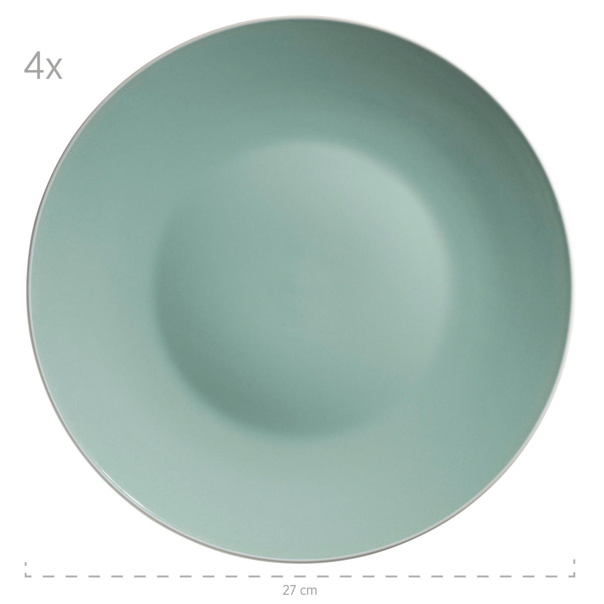 KOMBISERVICE Elissa 24-teilig  - Grün, Basics, Keramik (46,5/33/32cm) - Mäser