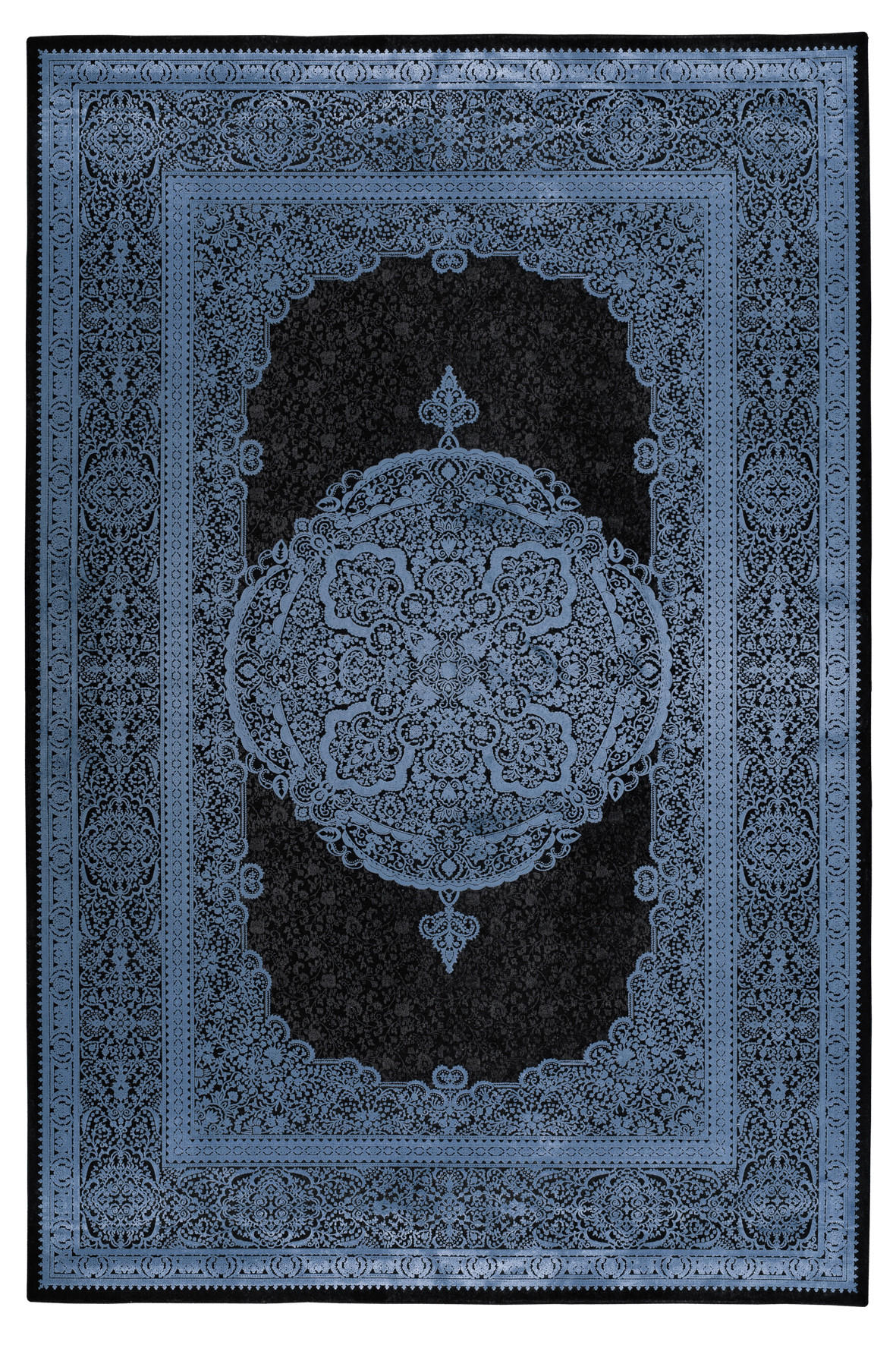 FLACHWEBETEPPICH 80/150 cm Dunkelblau  - Dunkelblau, Basics, Textil (80/150cm) - Obsession