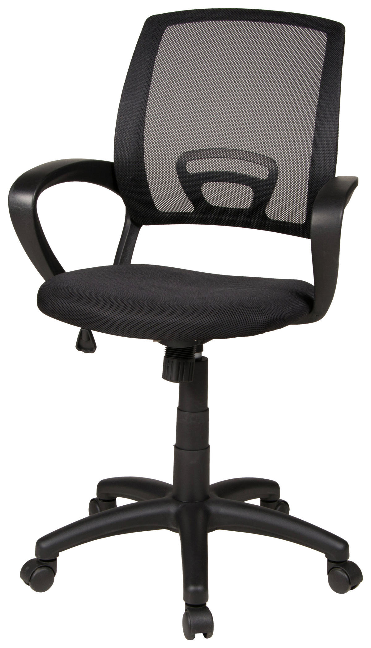 JUGENDDREHSTUHL Netz Schwarz  - Schwarz, KONVENTIONELL, Kunststoff/Textil (60/92-104/60cm) - Boxxx