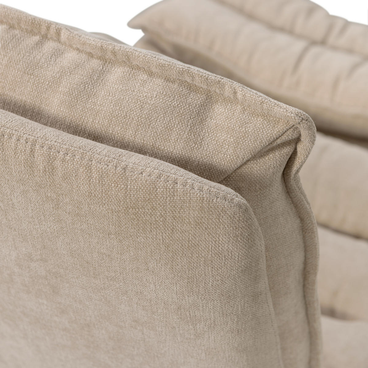 SESSELSET Kube Chenille    - Schwarz/Naturfarben, Design, Textil/Metall (77/97/69cm) - Livetastic