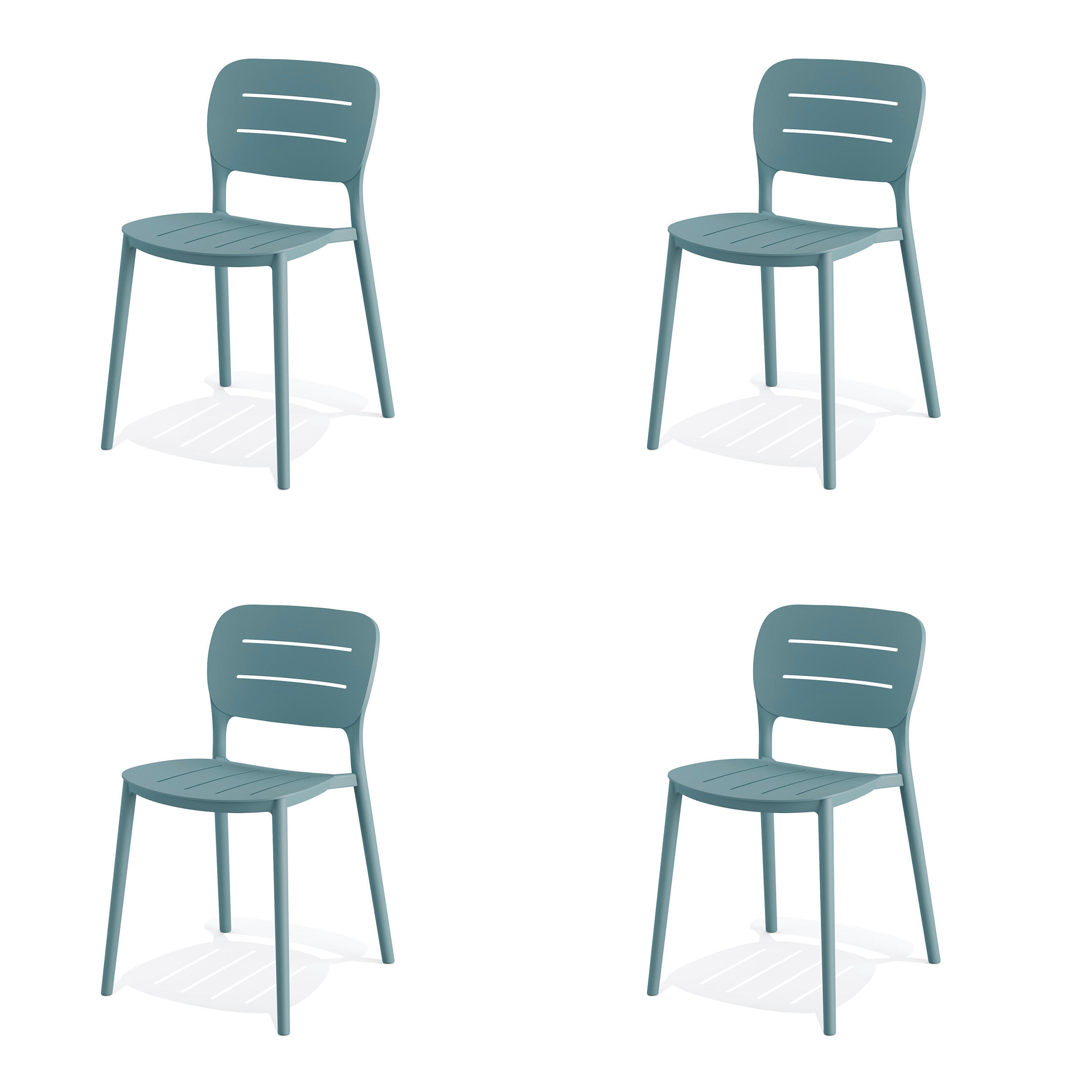 Gardenson Stapelsessel Blau 46x79x53 cm