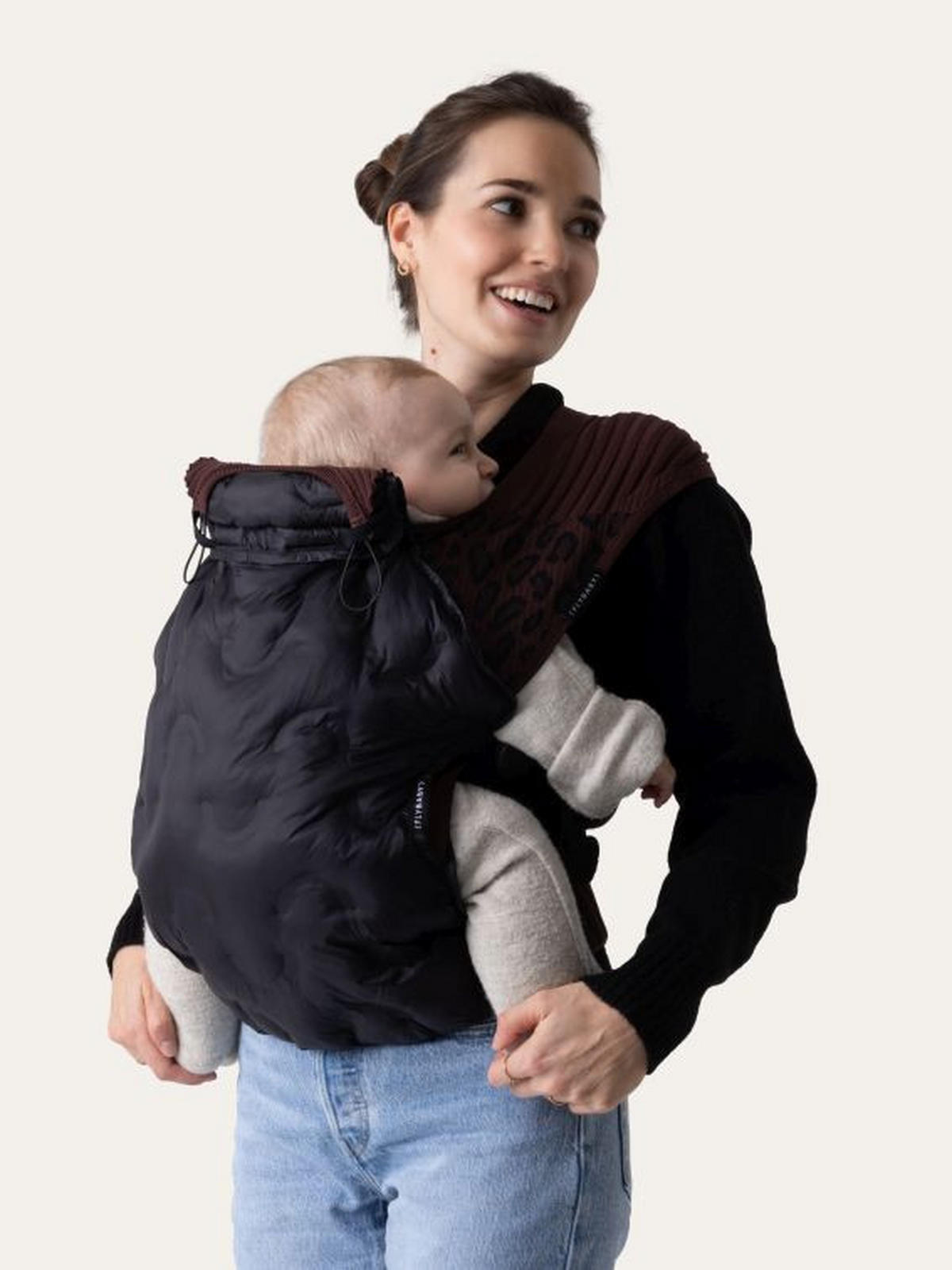 BABYTRAGENBEZUG FLYBABY  - Schwarz, Basics, Textil - FLYBABY