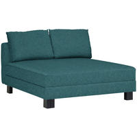 LIEGE  in Velours Blau  - Eiche dunkel/Blau, MODERN, Holz/Textil (137/72/155cm) - Joka