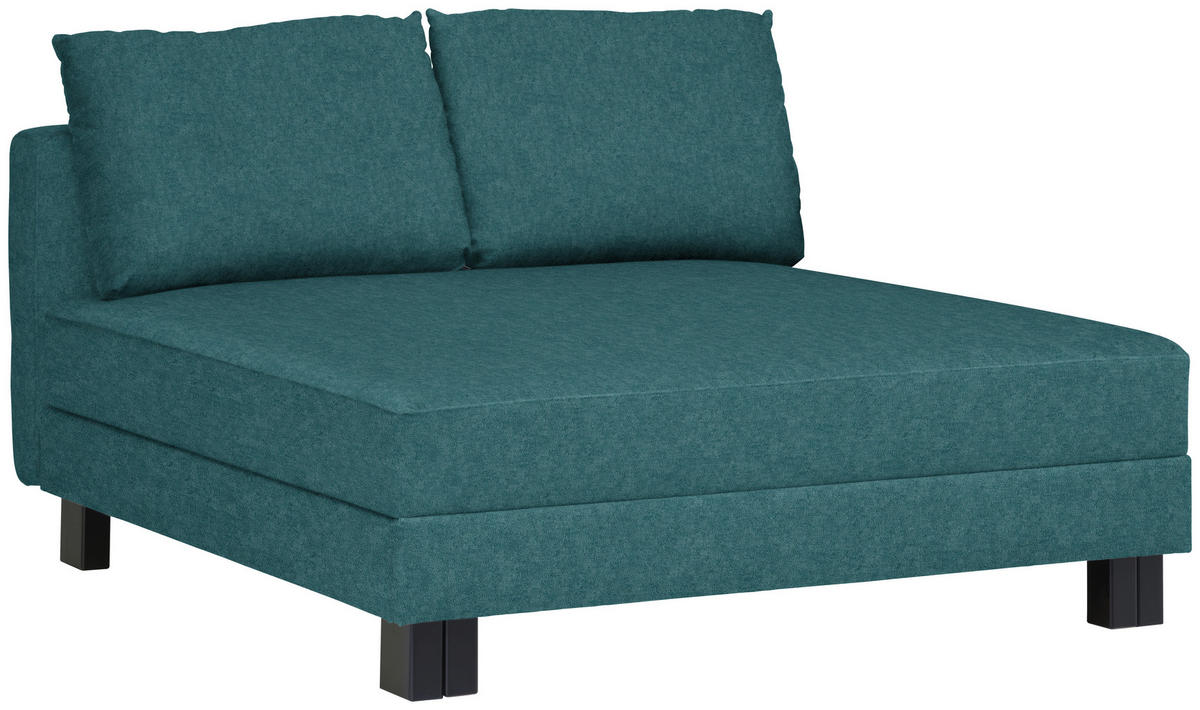 LIEGE  in Velours Blau  - Eiche dunkel/Blau, MODERN, Holz/Textil (137/72/155cm) - Joka