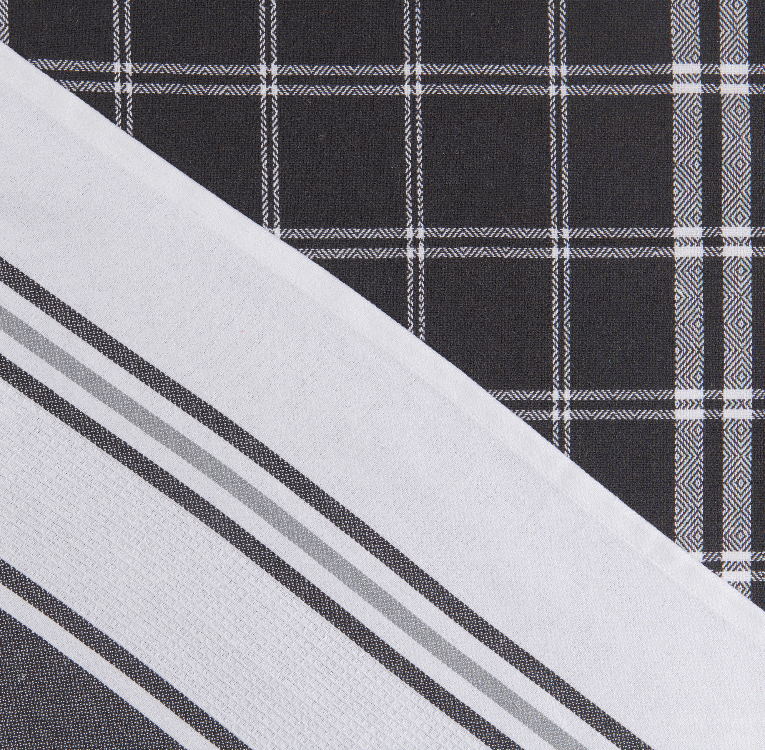 GESCHIRRTUCH-SET 3-teilig Grau  - Grau, KONVENTIONELL, Textil (45/70cm) - Esposa