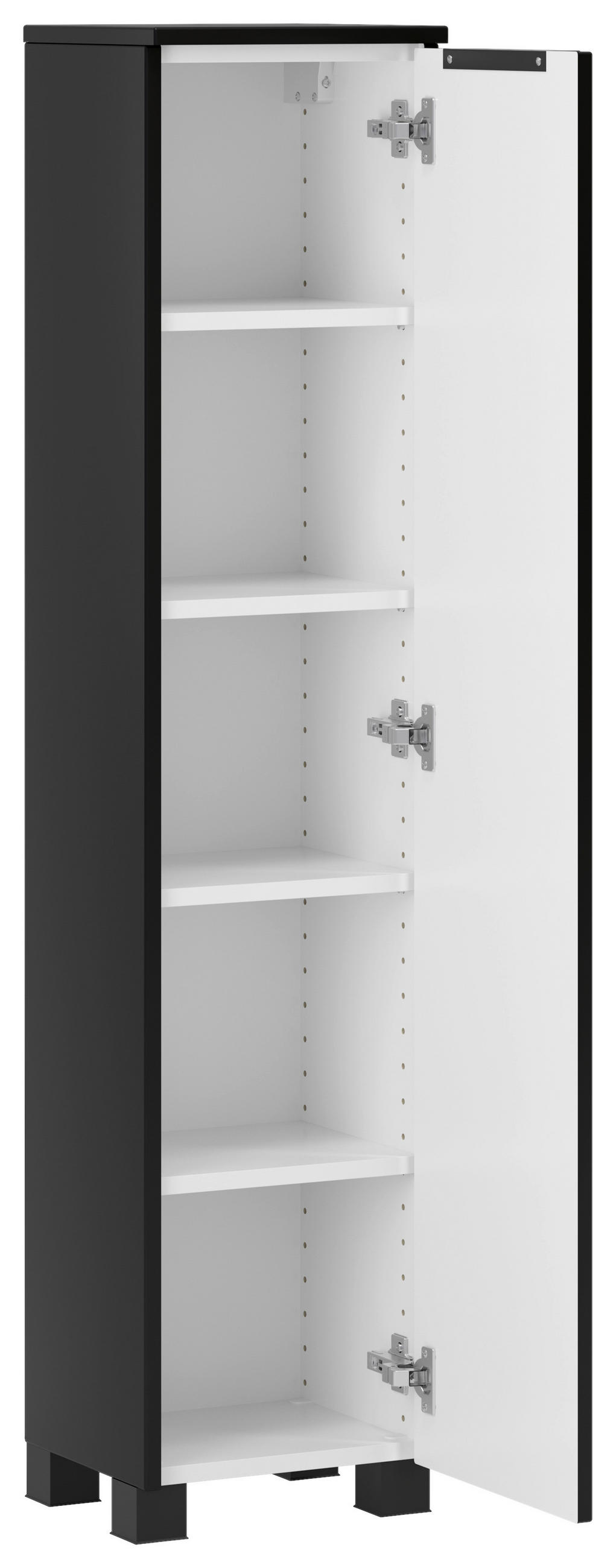 MIDISCHRANK 30/130/35 cm  - Schwarz, Modern, Holzwerkstoff/Kunststoff (30/130/35cm) - Held