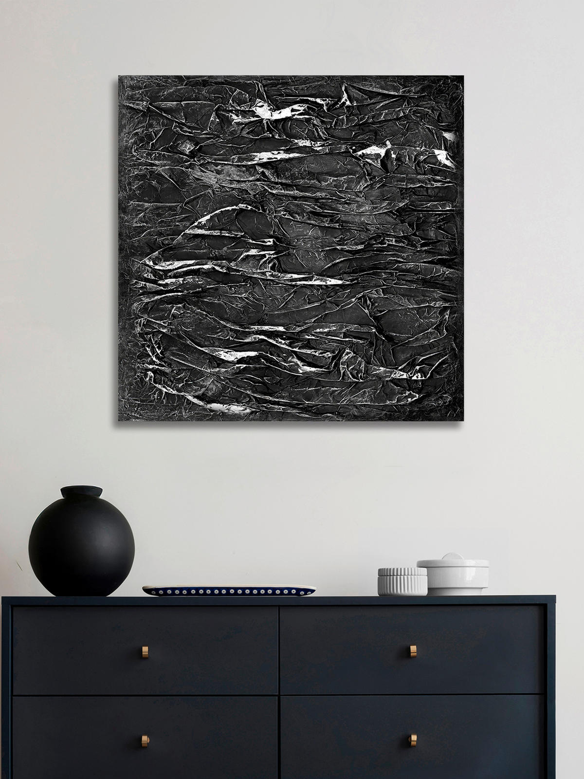 OLEJOMALBA, abstraktní, 80/80 cm  - vícebarevná, Design, kompozitní dřevo/textil (80/80cm) - Monee