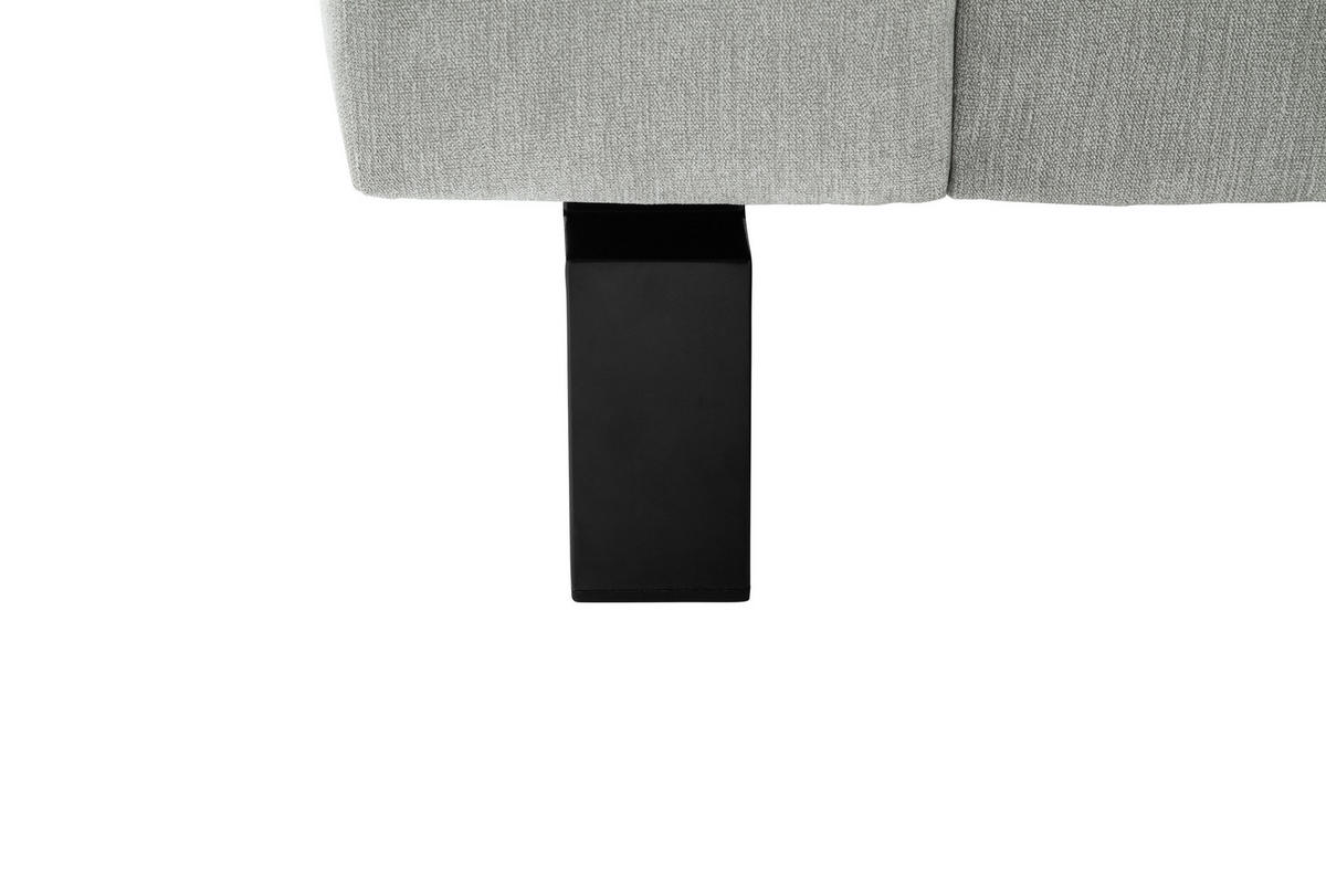 2-SITZER-SOFA Velours Silberfarben  - Silberfarben/Schwarz, Design, Textil/Metall (186/86/97cm) - Pure Home Lifestyle