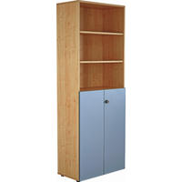 AKTENSCHRANK Silberfarben, Ahornfarben  - Silberfarben/Ahornfarben, KONVENTIONELL, Holzwerkstoff (80/215,6/42cm) - Venda