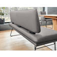SITZBANK in Metall, Textil Grau, Schwarz  - Schwarz/Grau, Design, Textil/Metall (195/91/65cm) - Dieter Knoll