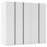 DREHTÜRENSCHRANK 251/223/61 cm,  in Weiß, 5-türig  - Graphitfarben/Weiß, Basics, Holzwerkstoff/Metall (251/223/61cm) - Novel