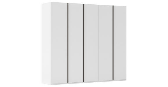 DREHTÜRENSCHRANK 251/223/61 cm,  in Weiß, 5-türig  - Graphitfarben/Weiß, Basics, Holzwerkstoff/Metall (251/223/61cm) - Novel