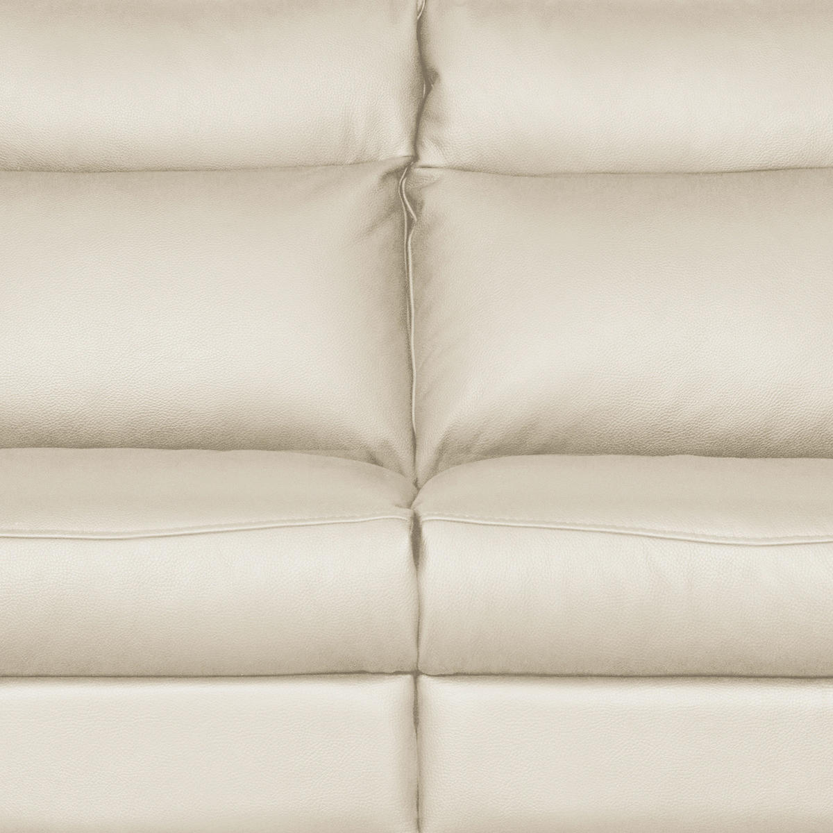 2-SITZER-SOFA 178/95/96 cm PERLE in Echtleder Creme   - Chromfarben/Creme, Design, Leder/Metall (178/95/96cm) - Livetastic