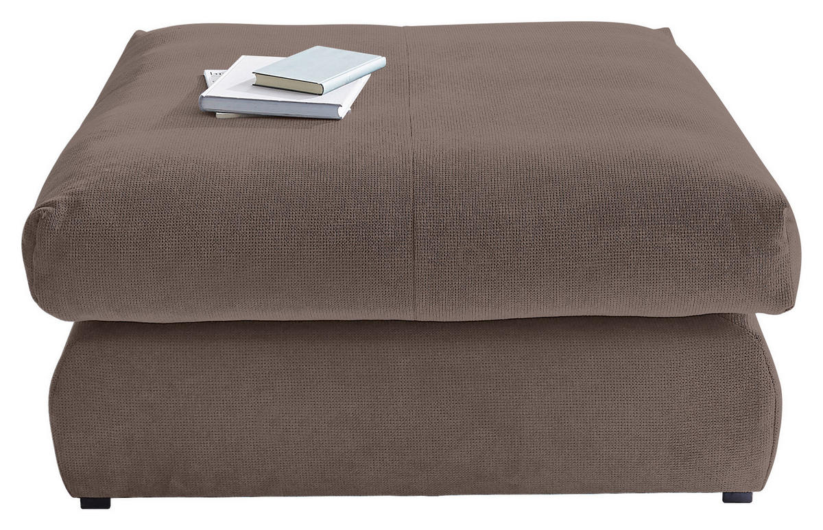 HOCKER in Textil Braun  - Schwarz/Braun, Design, Kunststoff/Textil (110/50/110cm) - Carryhome