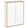 SPIEGELSCHRANK 60/75/18,5 cm  - Eichefarben/Weiß, MODERN, Glas/Holzwerkstoff (60/75/18,5cm) - MID.YOU