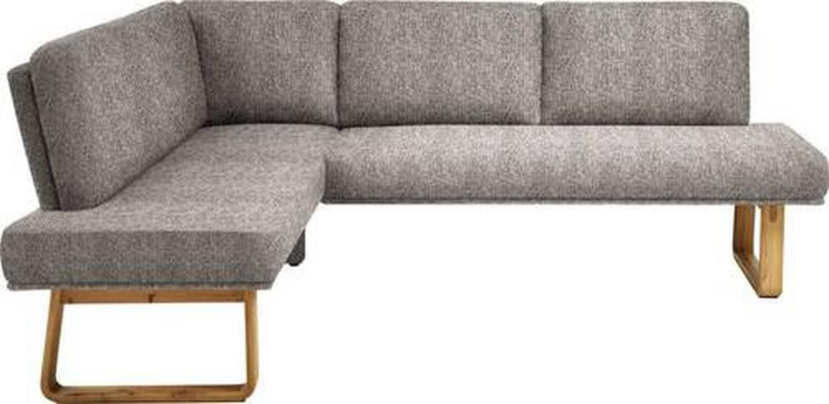 ECKBANK 174/265 cm  in Eichefarben, Beige  - Eichefarben/Beige, Design, Holz/Textil (174/265cm) - Dieter Knoll