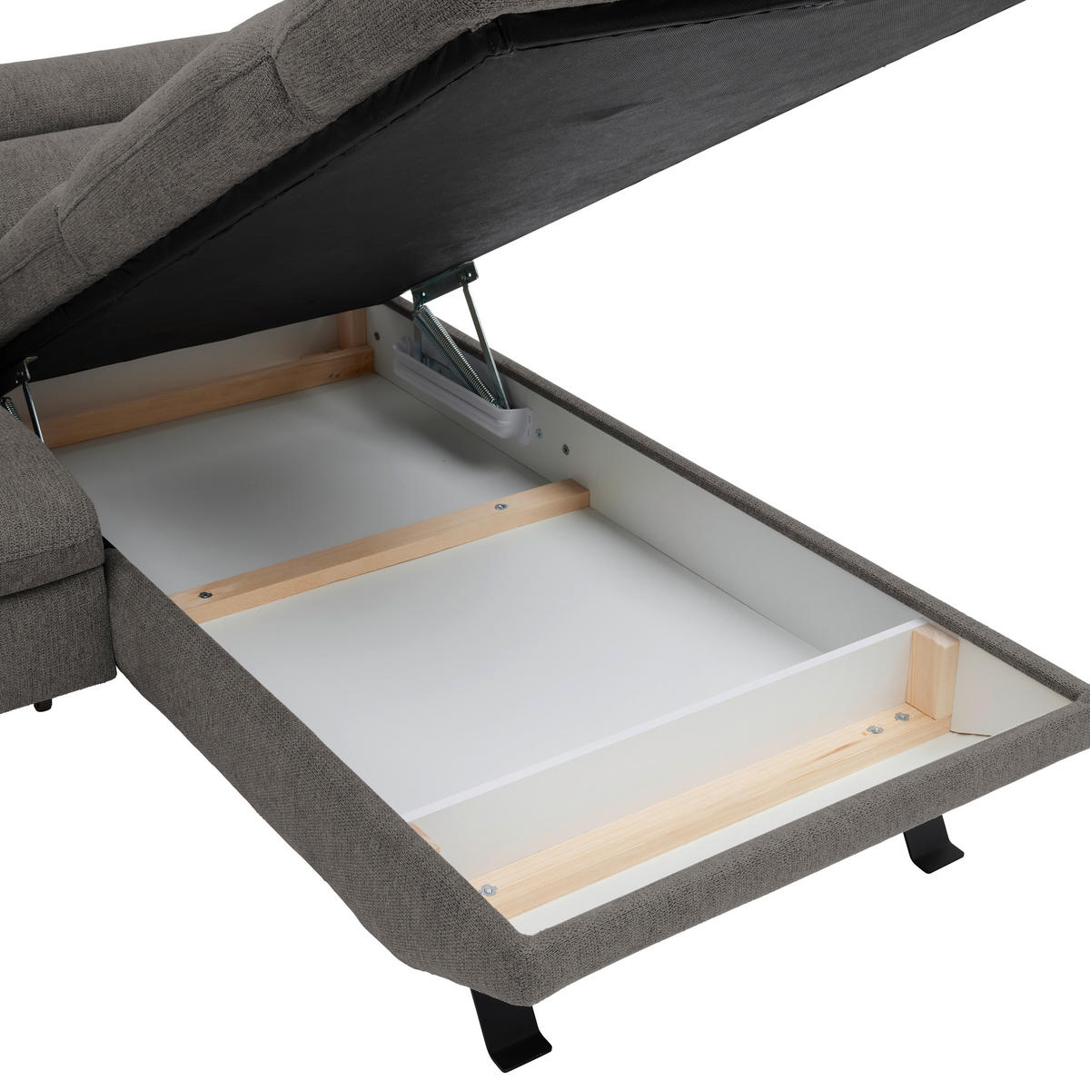 HÖRNSOFFA i vävt tyg antracit  - svart/antracit, Modern, metall/textil (257/198cm) - MID.YOU