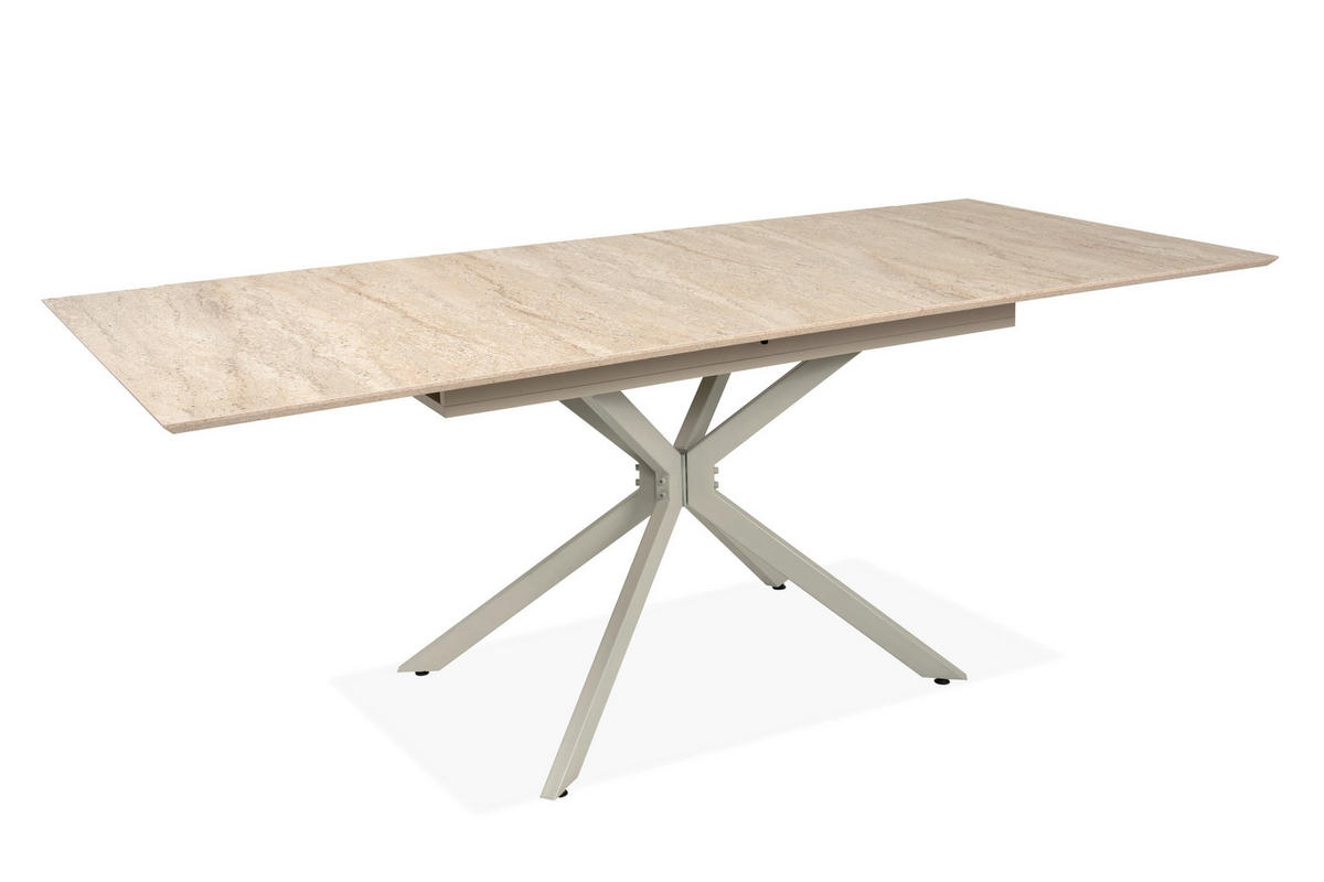 AUSZIEHTISCH 160-200/90/75 cm Nachbildung  Metall, Holzwerkstoff ausziehbar rechteckig Kaschmir  - Kaschmir, Design, Holzwerkstoff/Metall (160-200/90/75cm) - Livetastic