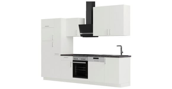 KÜCHENLEERBLOCK 310 cm in Weiß - Edelstahlfarben/Graphitfarben, Design, Holzwerkstoff/Metall (310cm) - Xora