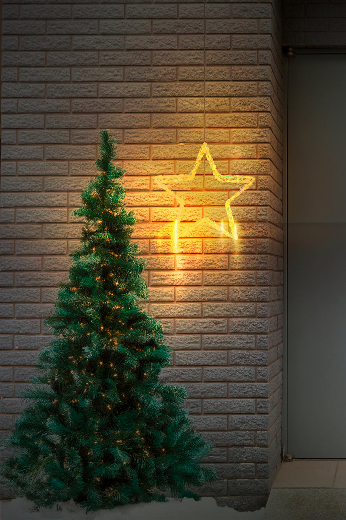 OKRASNA LED-SVETILKA  STARA /32 lm/3180 K// - bela/prozorno, Basics, kovina/umetna masa (37/7/39cm) - Globo