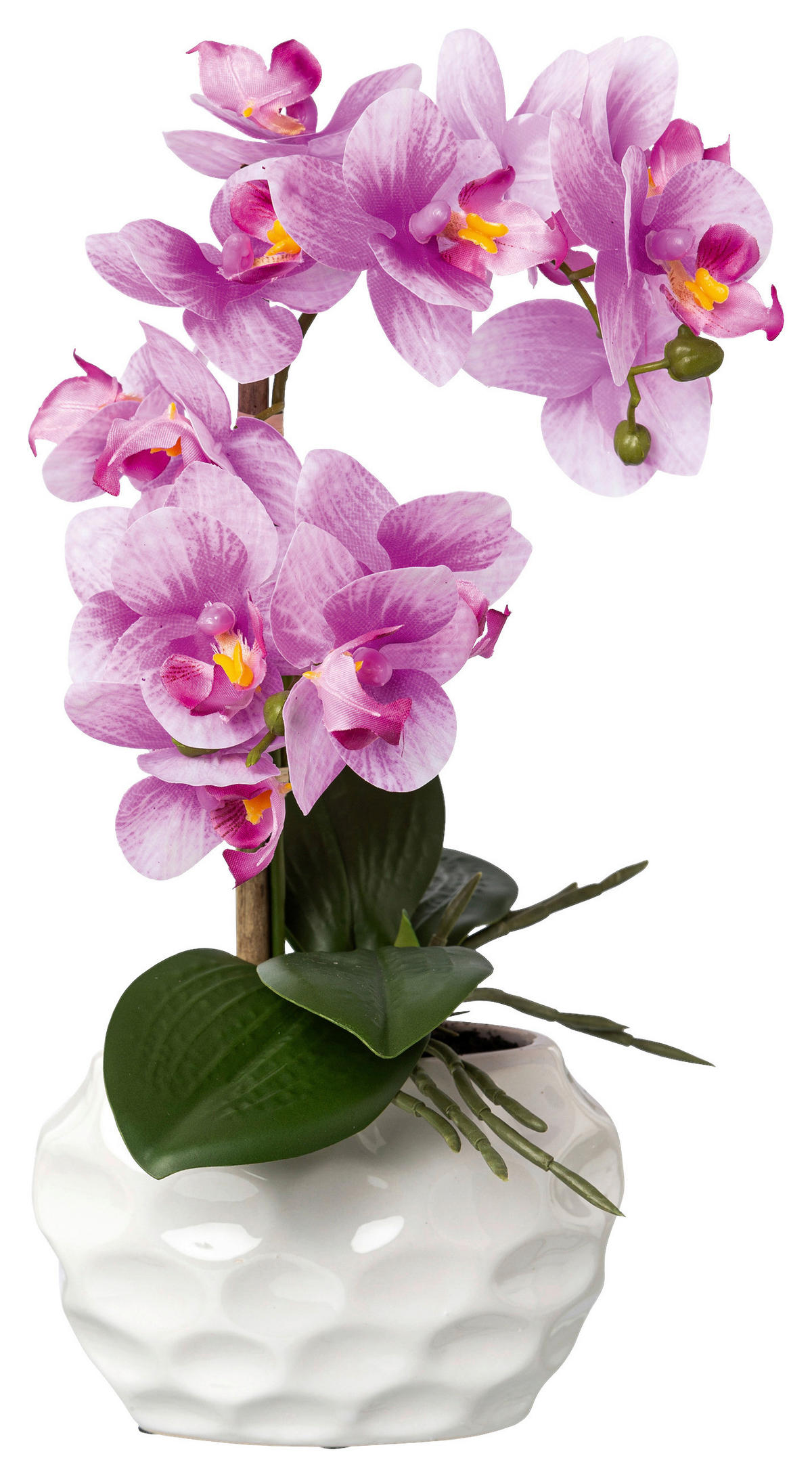 KUNSTPFLANZE Orchidee 33 cm  - Rosa/Weiß, Design, Keramik/Kunststoff (33cm) - P & B