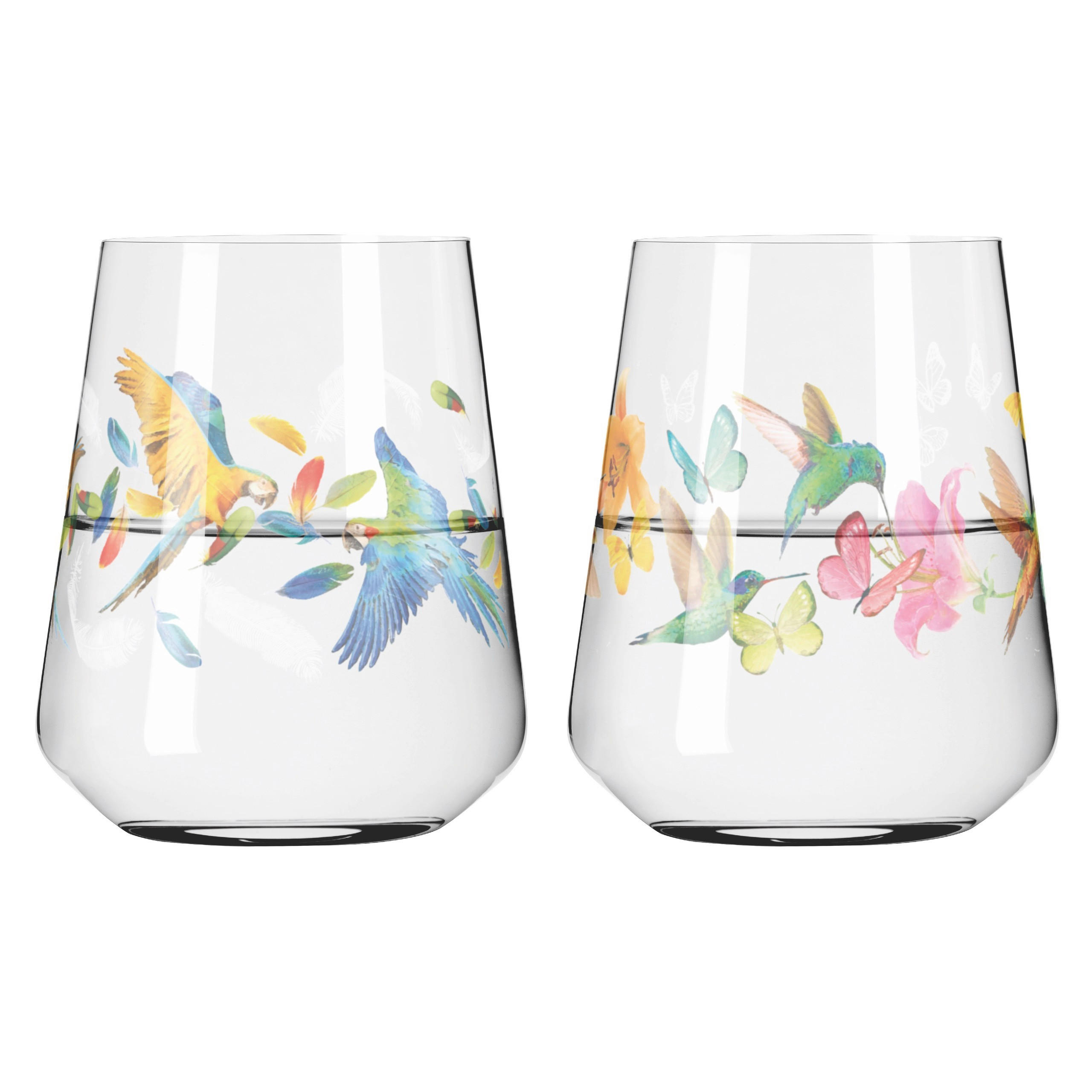 GLÄSERSET Sommerrausch Allround  2-teilig  - Transparent/Multicolor, Trend, Glas (9,2/11,0cm) - Ritzenhoff