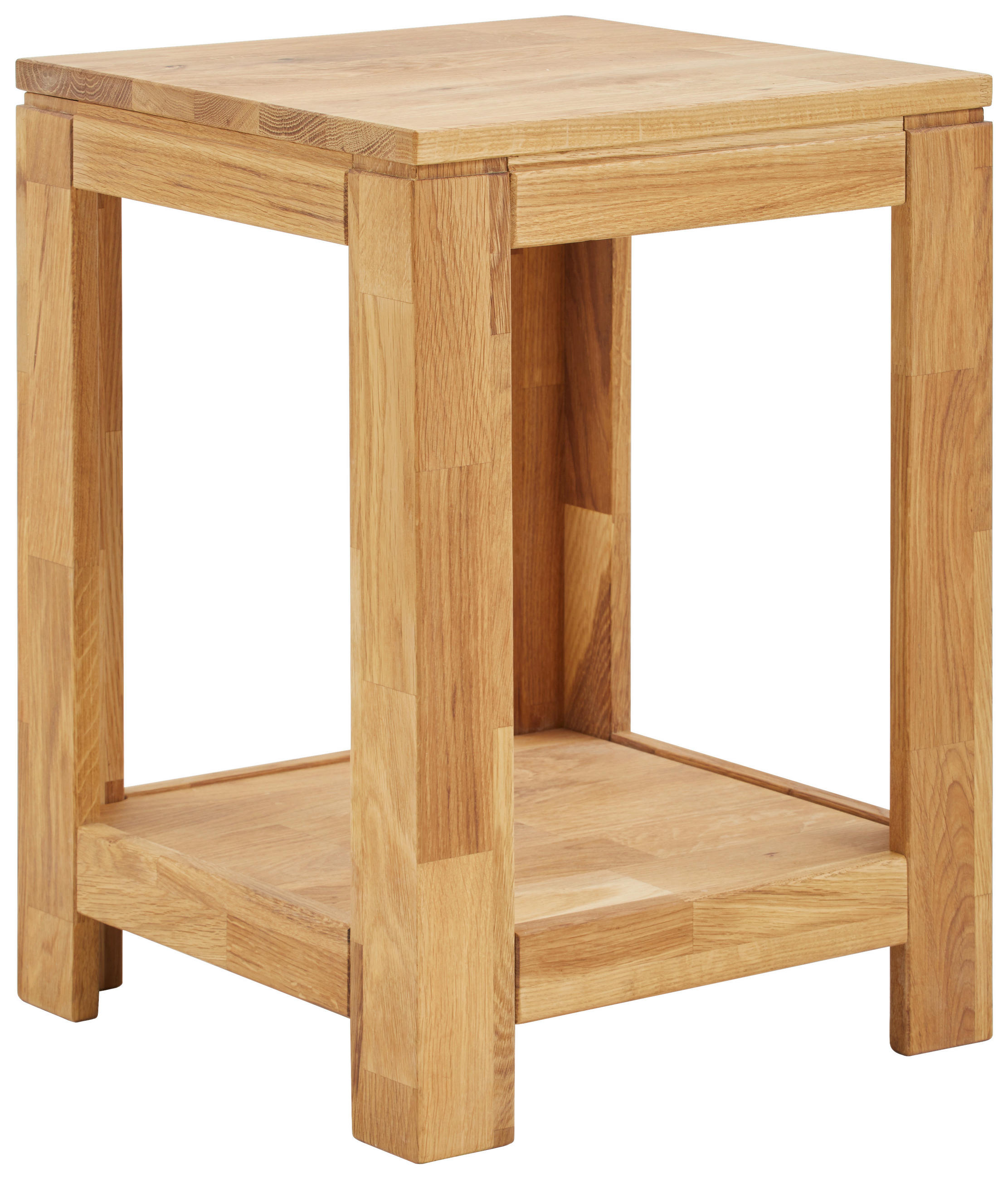 BEISTELLTISCH 40,5/40,5/55 cm Eiche massiv quadratisch  - Natur, Holz (40,5/40,5/55cm) - Linea Natura