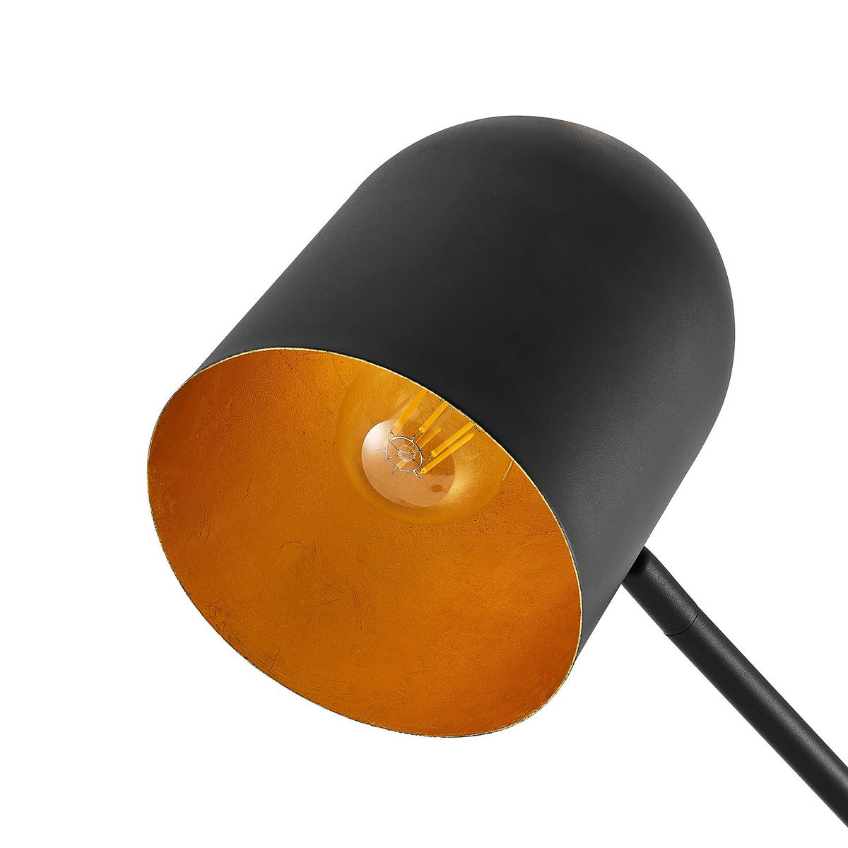 STEHLEUCHTE Aria 25/140 cm   - Goldfarben/Schwarz, Design, Metall (25/140cm) - Novel
