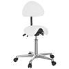 BÜROHOCKER Weiß  - Alufarben/Weiß, MODERN, Kunststoff/Textil (36/105/40cm) - MID.YOU