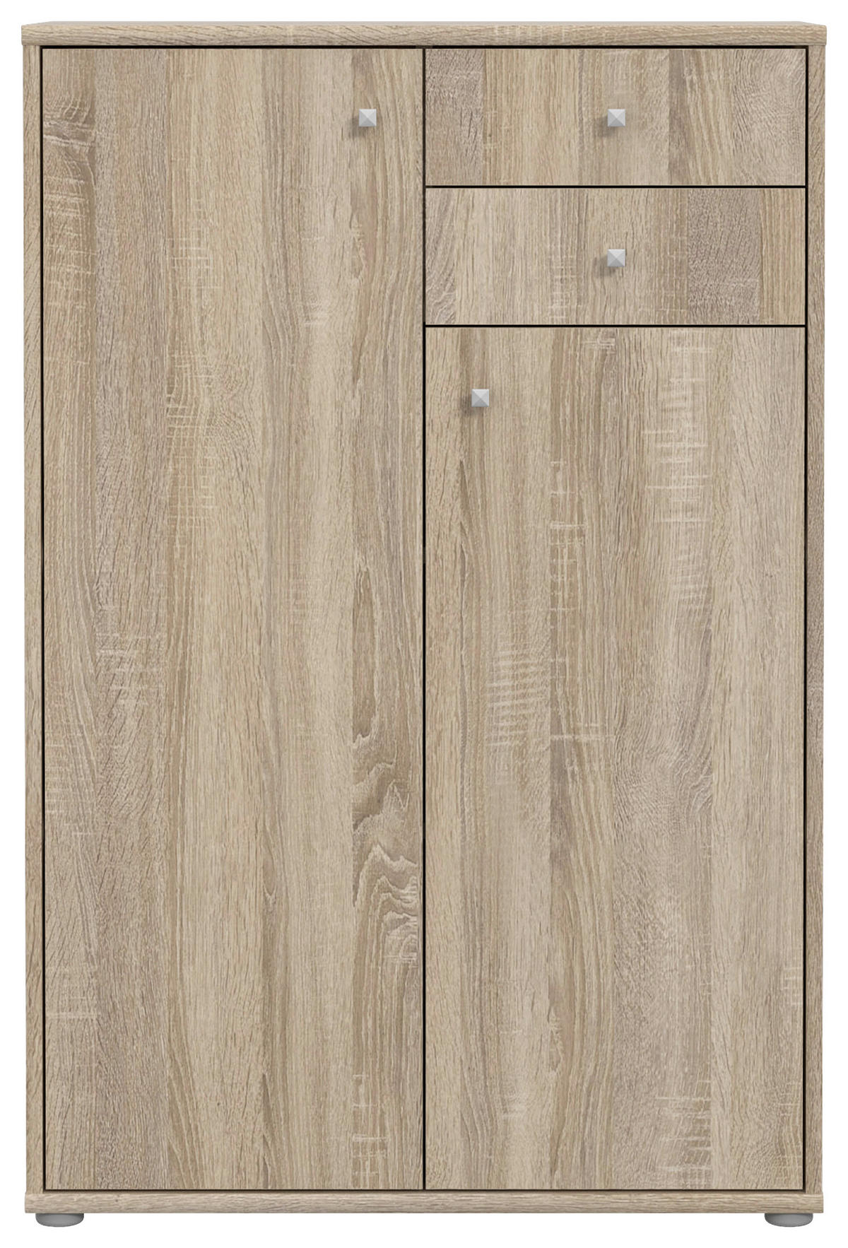 KOMMODE  in 73,7/111,1/34,8 cm  - Alufarben/Sonoma Eiche, Design, Holzwerkstoff/Kunststoff (73,7/111,1/34,8cm)