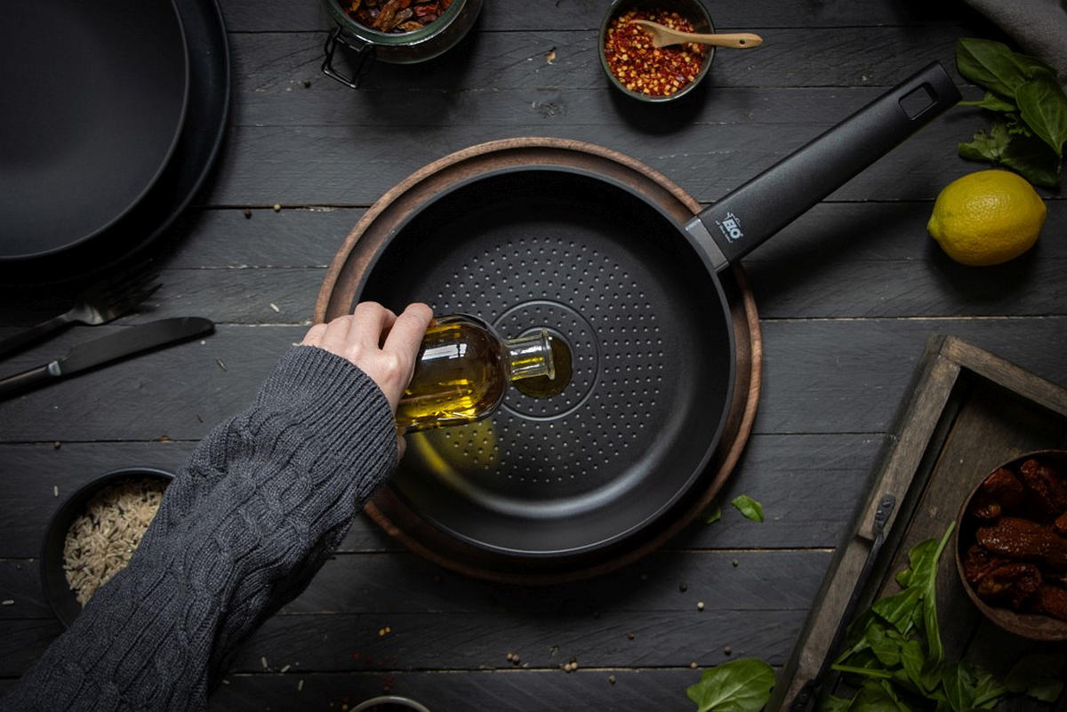 BRATPFANNE Smart Wave 24 cm  - Schwarz, Basics, Metall (24cm) - ELO