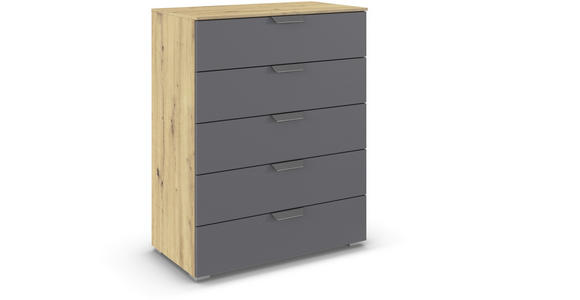 KOMMODE  in 80/100/43 cm  - Chromfarben/Dunkelgrau, Design, Holzwerkstoff/Metall (80/100/43cm) - Carryhome