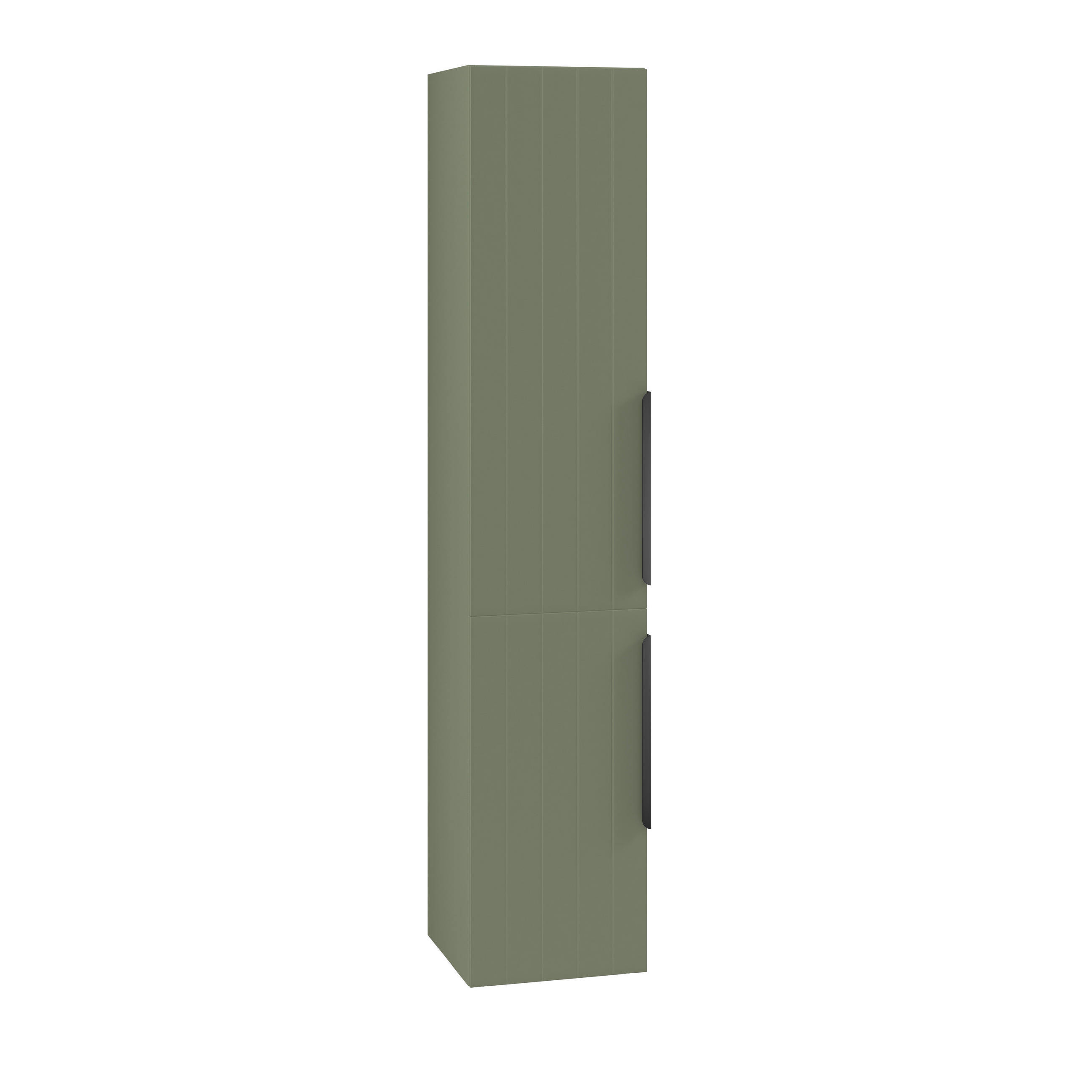 HOCHSCHRANK  - Schwarz/Mintgrün, ROMANTIK / LANDHAUS, Glas/Holzwerkstoff (38/188cm) - Xora