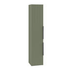HOCHSCHRANK  - Schwarz/Mintgrün, ROMANTIK / LANDHAUS, Glas/Holzwerkstoff (38/188cm) - Xora