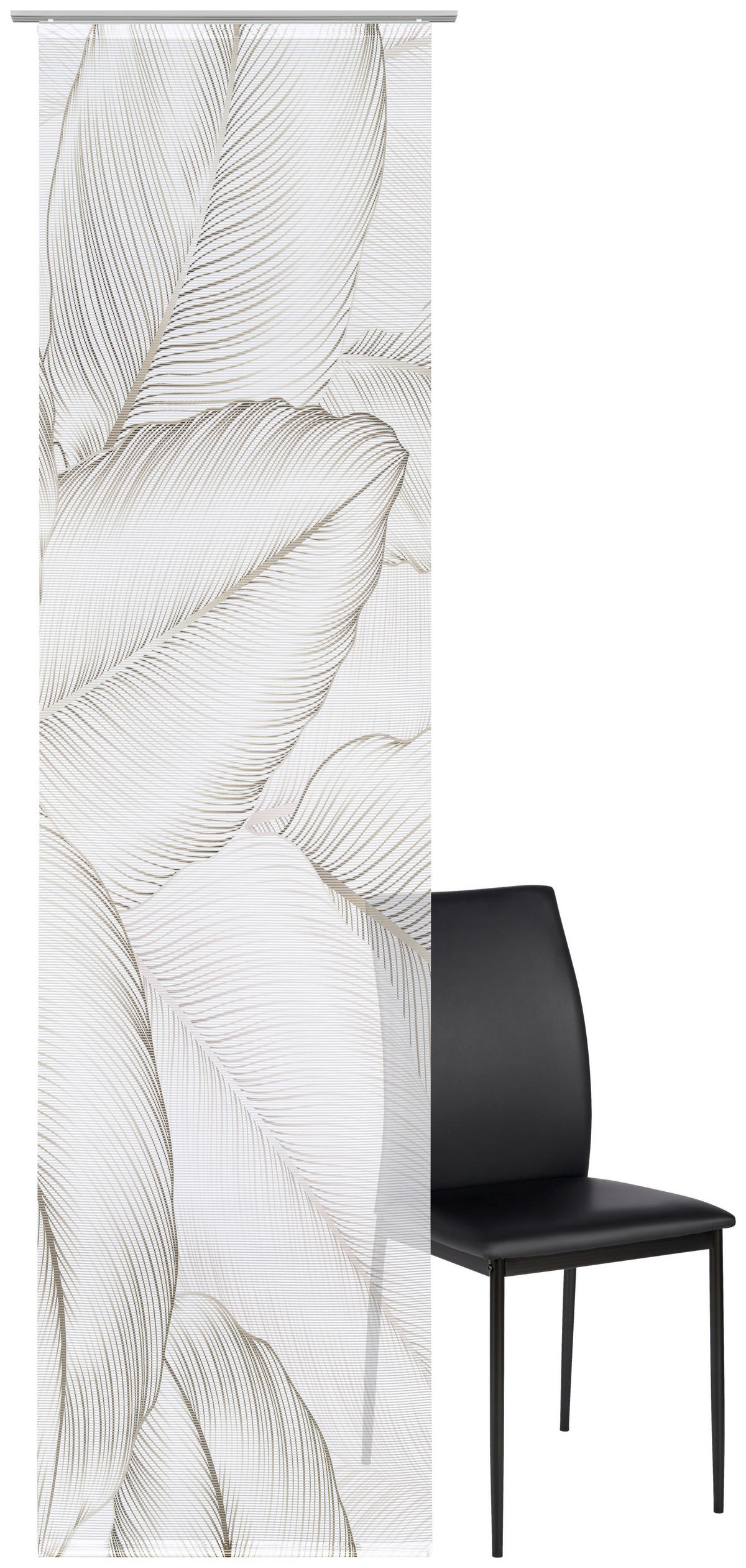 FLÄCHENVORHANG in Taupe halbtransparent  - Taupe, Basics, Textil (60/255cm) - Novel