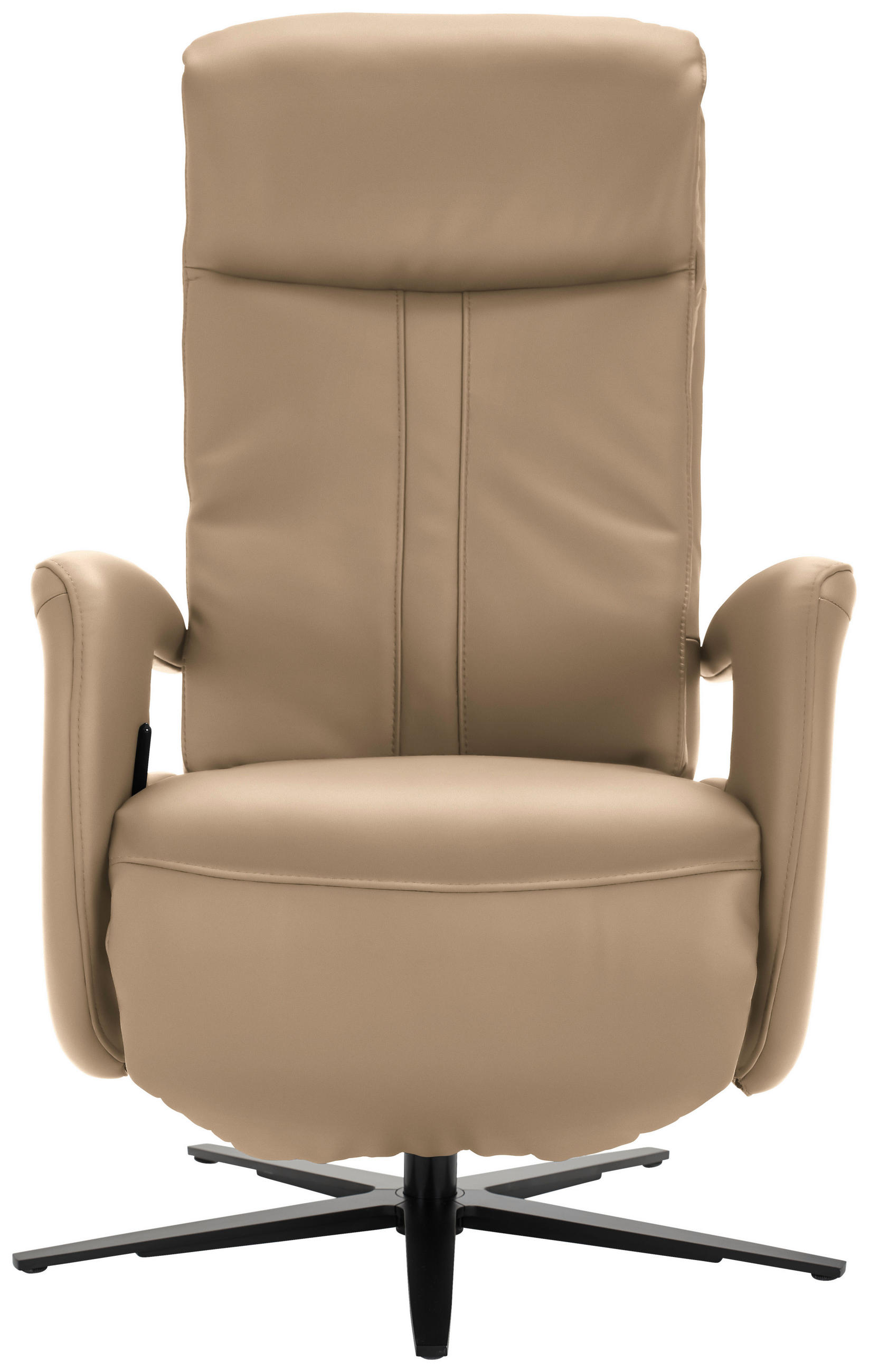 RELAXSESSEL in Leder Hellbraun  - Hellbraun/Schwarz, Design, Leder/Metall (71/112/83cm) - Dieter Knoll
