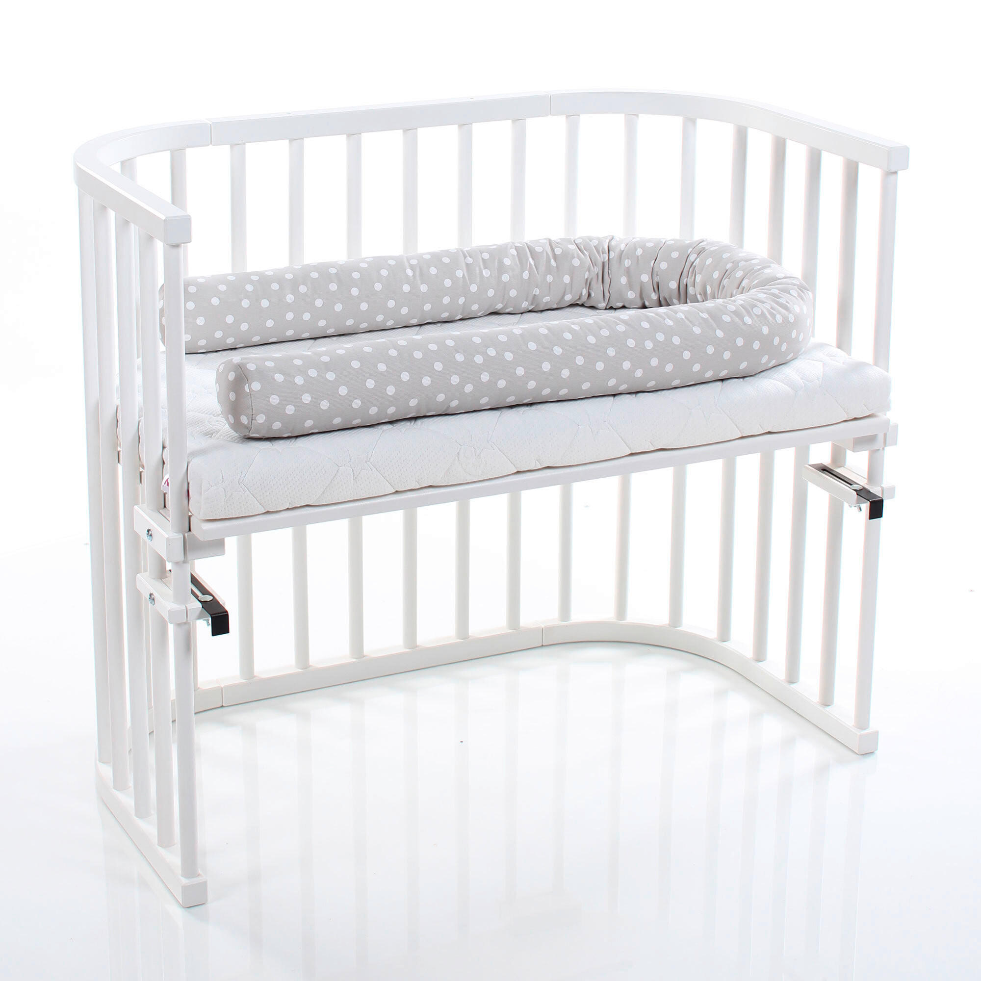 Nestchenschlage Piqué Babybay   9/180 cm  - Hellgrau/Weiß, Basics, Textil (9/180cm) - Babybay