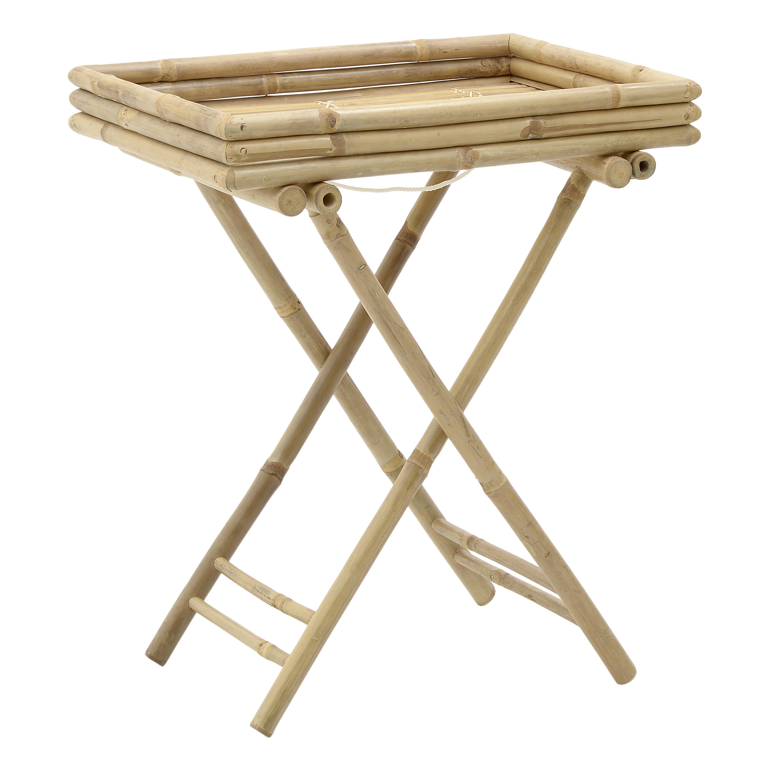 TABLETTTISCH Bambus massiv Naturfarben - Naturfarben, Trend, Holz (63/43/74cm) - Livetastic