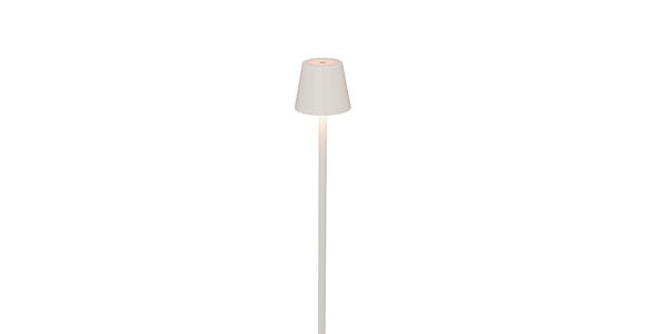 AKKU-STEHLEUCHTE 20/117 cm - Weiß, KONVENTIONELL, Metall (20/117cm) - Novel