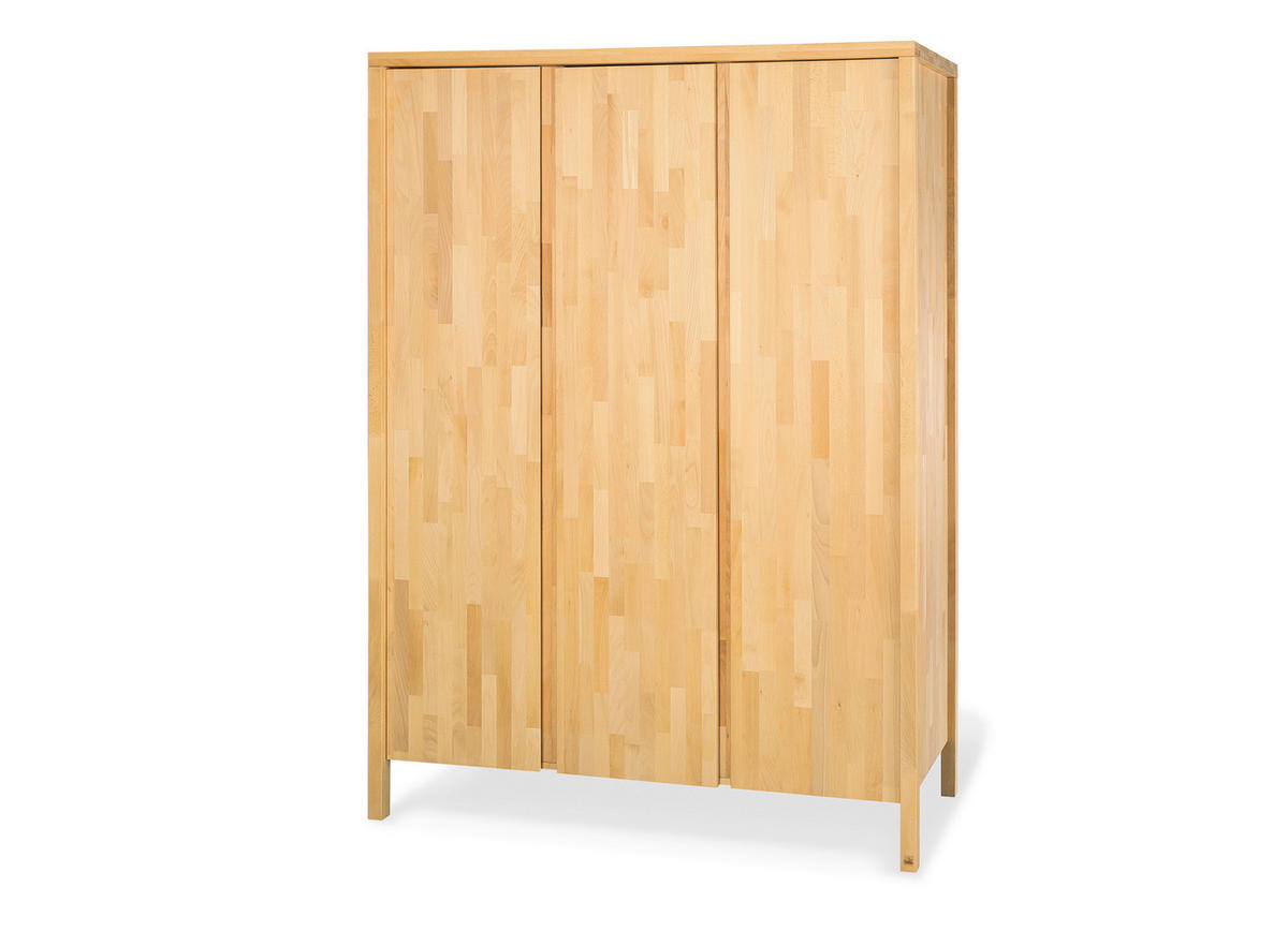 BABYKLEIDERSCHRANK ENNO  - Buchefarben, Natur, Holz (140/194/52cm) - Pinolino