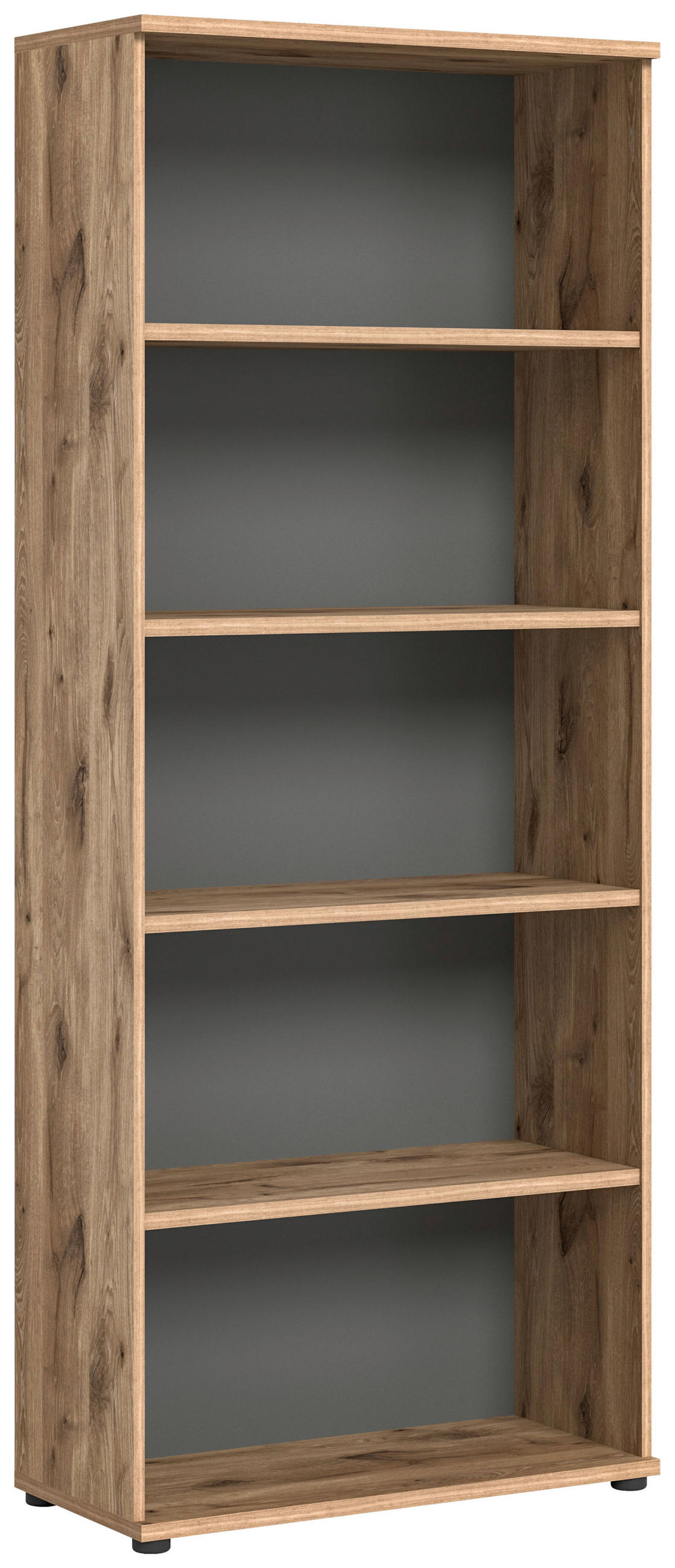 REGAL 80/199/37 cm siva, barve hrasta  - siva/barve hrasta, leseni material (80/199/37cm) - MID.YOU