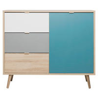 KOMMODE  in 103/87/40 cm  - Eichefarben/Petrol, Trend, Holzwerkstoff (103/87/40cm) - MID.YOU