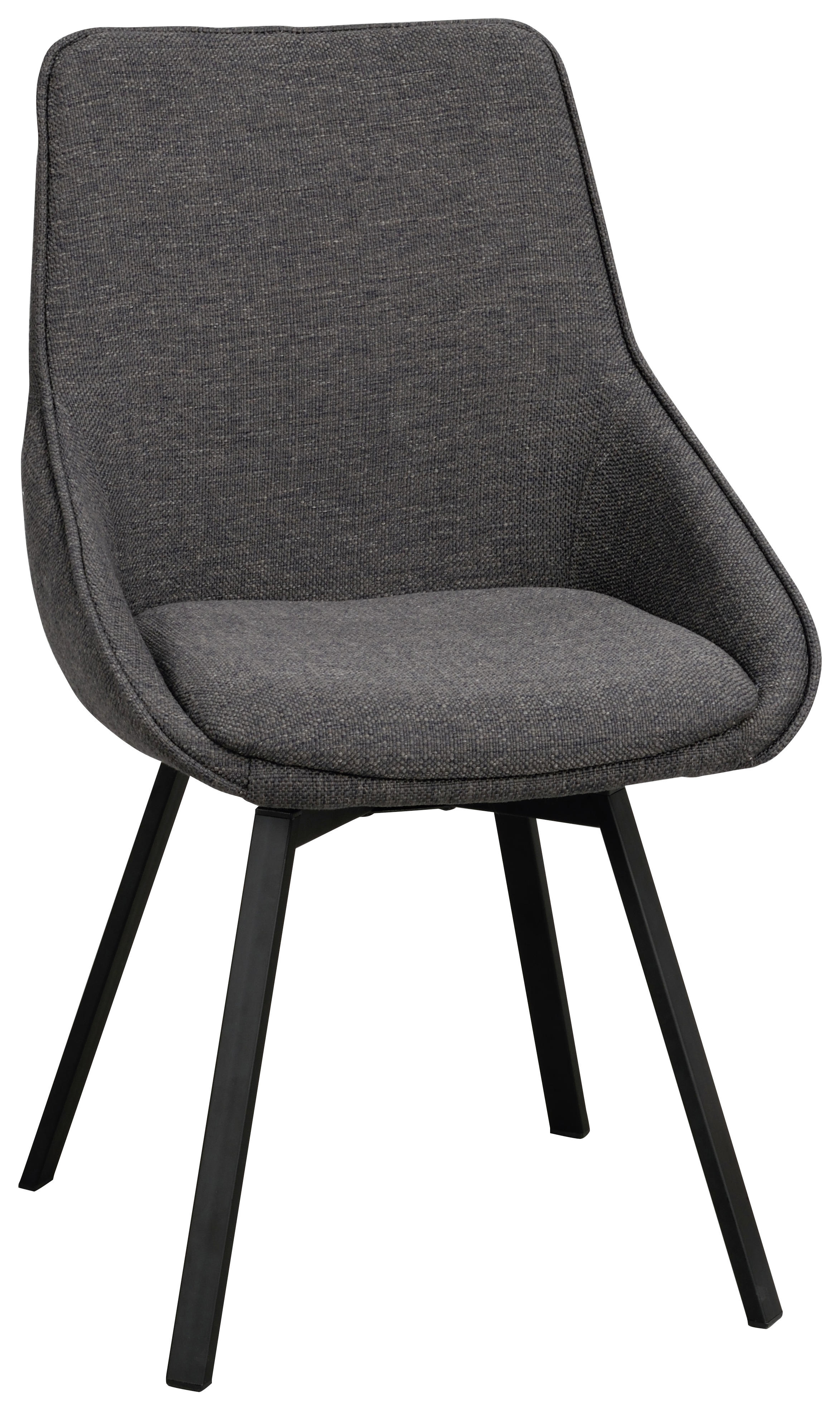 STOL  i  - svart/grå, Klassisk, metall/textil (51/87/57cm) - Rowico