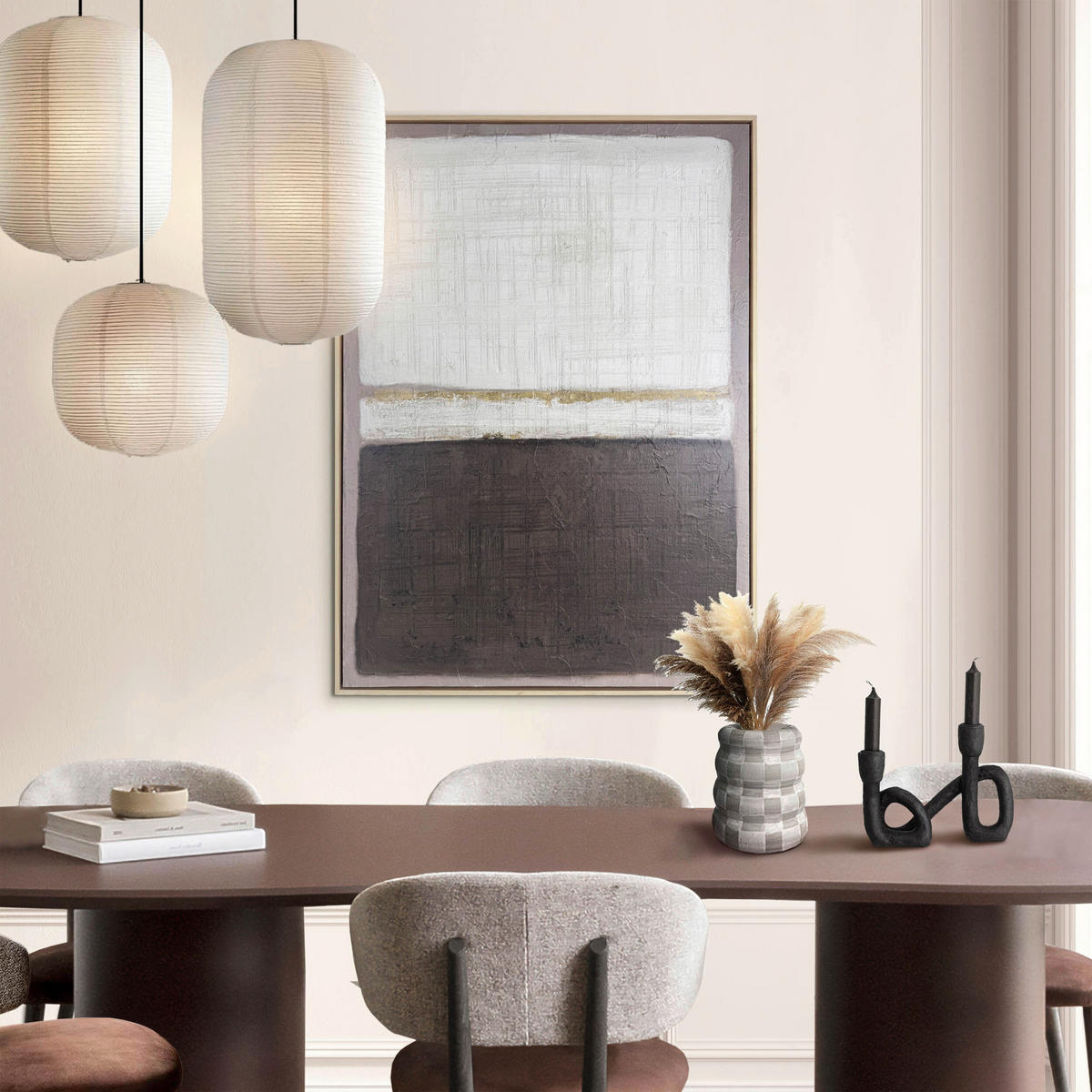 LEINWANDBILD Abstraktes Schwarz  - Schwarz, Design, Holzwerkstoff (78/100cm) - Reinders!