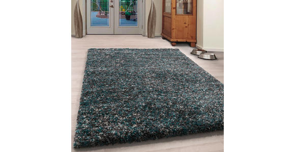 HOCHFLORTEPPICH 280/370 cm Enjoy Blau, Schwarz - Blau/Schwarz, KONVENTIONELL, Textil (280/370cm) - Novel