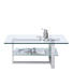 COUCHTISCH rechteckig Alufarben, Edelstahlfarben - Edelstahlfarben/Alufarben, Design, Glas/Metall (110/46/70cm) - NOVEL