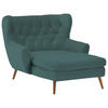 XXL-SESSEL in Flachgewebe Petrol  - Petrol, Design, Holz/Textil (120/101/165cm) - Stylife