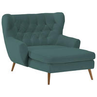 XXL-SESSEL Flachgewebe Petrol    - Petrol, Design, Holz/Textil (120/101/165cm) - Stylife